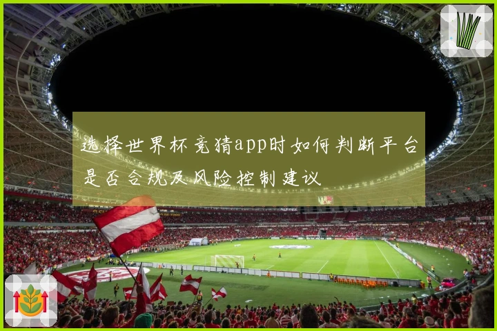 选择世界杯竞猜app时如何判断平台是否合规及风险控制建议